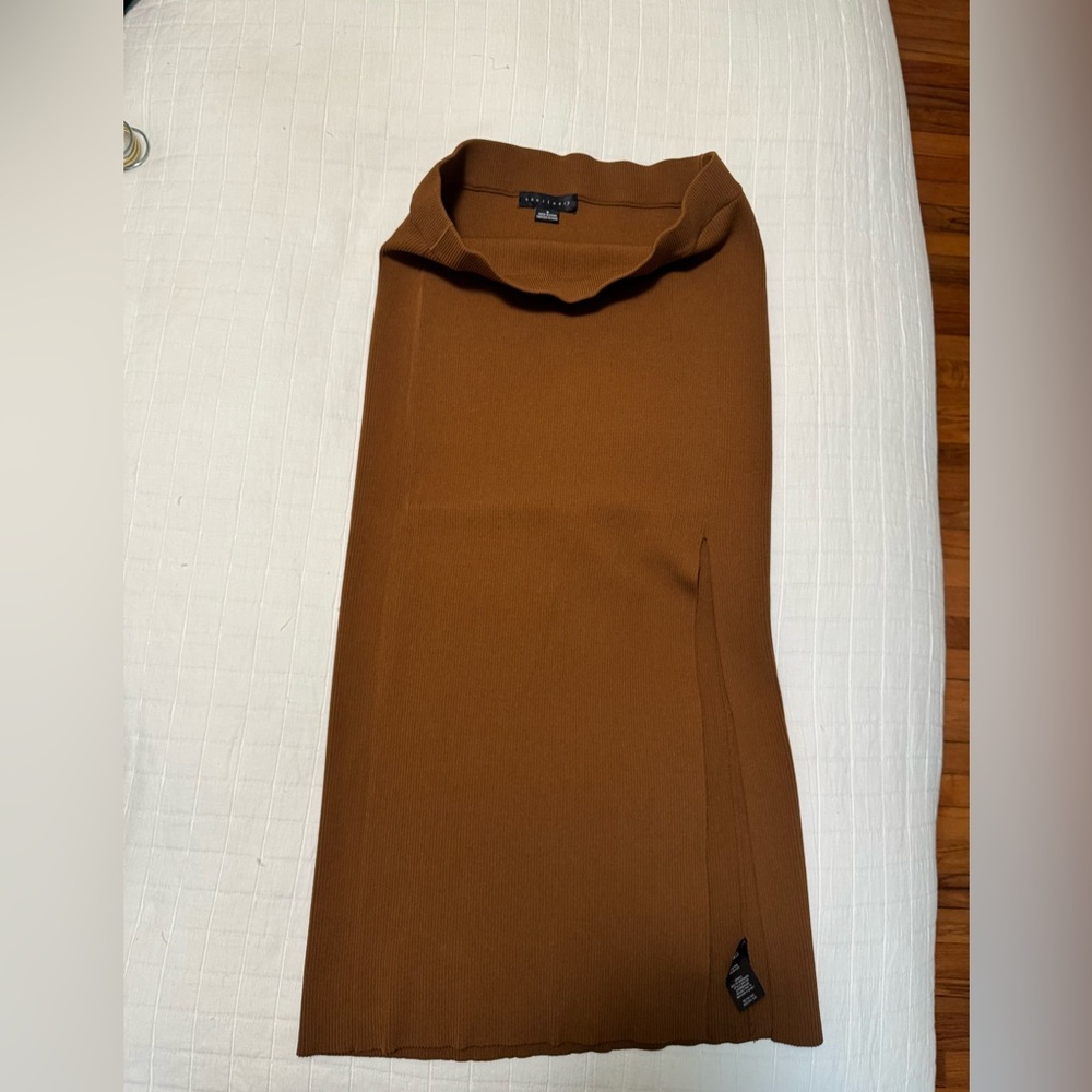 Brown knit Pencil Skirt